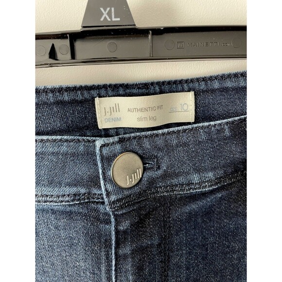J. Jill Jeans Womens Size 10 Authentic Fit Slim Leg Dark Wash Basic Minimalist - Picture 3 of 8